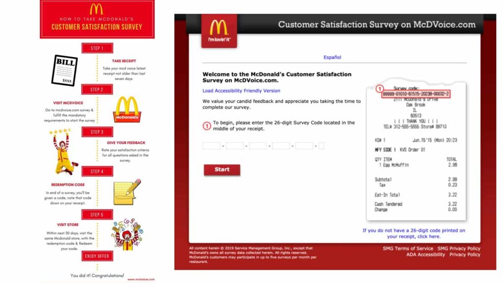 www.mcdvoice.com survey with receipt