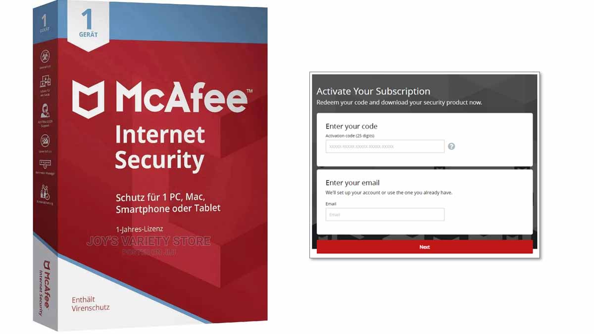 Activate Your McAfee Product Subscription