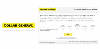 DOLLAR GENERAL SURVEY COMPLETION GUIDE AT WWW.DOLLARGENERALSURVEY.COM