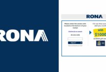 Opinion.rona.ca Rona Customer Satisfaction Survey