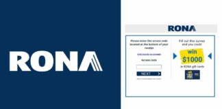 Opinion.rona.ca Rona Customer Satisfaction Survey